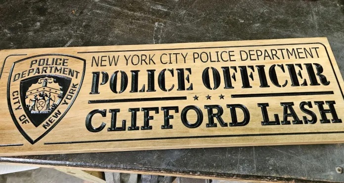 New York City Police Department Police office plaque